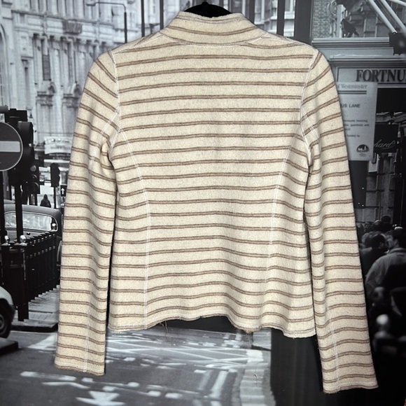 Free people 100% wool striped studded knit blazer jacket Open Front cardigan - Picture 3 of 14